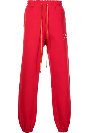Rhude Embroidered-logo tapered joggers