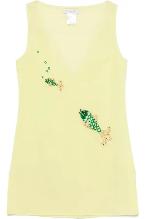 Dior Fish-appliqué top