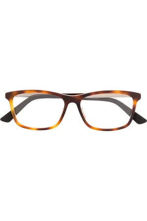 Gucci Tortoiseshell rectangular glasses