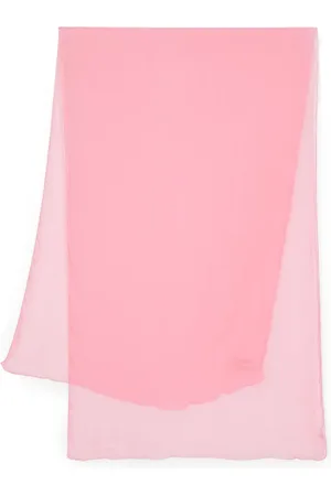 ERMANNO SCERVINO Logo-embroidered chiffon scarf