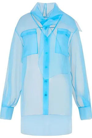 Giorgio Armani Scarf-detail organza shirt