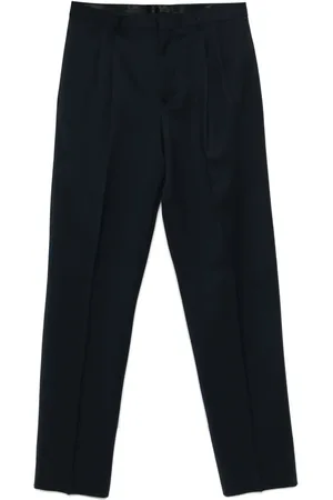 LARDINI Pleated virgin-wool trousers