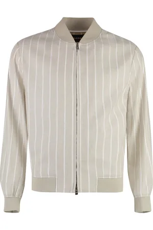 HUGO BOSS Pinstripe bomber jacket