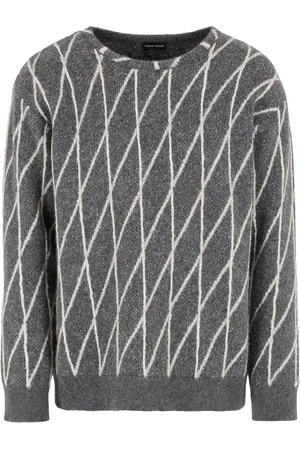 Giorgio Armani Diamond-intarsia jumper