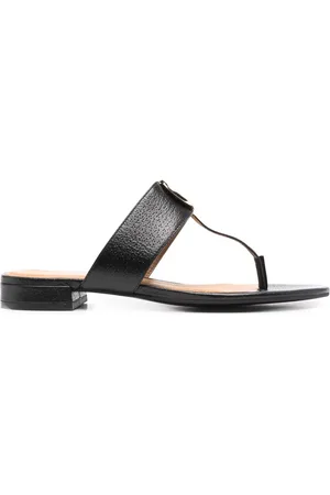 Emporio Armani Logo-plaque thong-strap sandals
