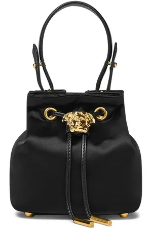 VERSACE Mini La Medusa satin bucket bag