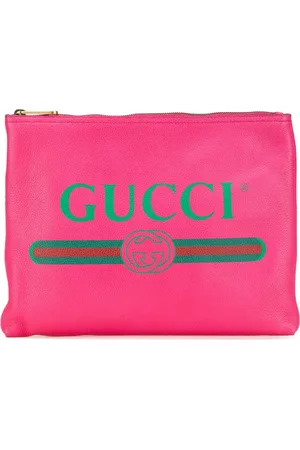Gucci 2016-2024 Medium Leather Logo Portfolio clutch bag