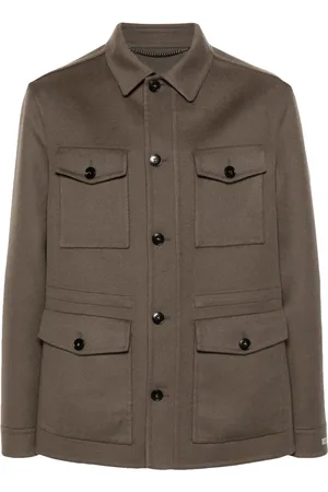 CANALI Single-breasted wool-cashmere jacket
