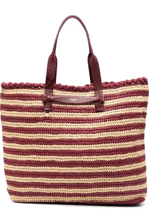 Dolce & Gabbana Striped raffia tote bag
