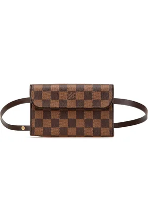 LOUIS VUITTON 2003 Damier Ebene Florentine Pochette belt bag