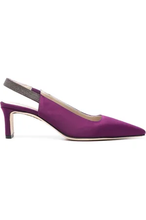 Fabiana Filippi Crystal-embellished suede pumps