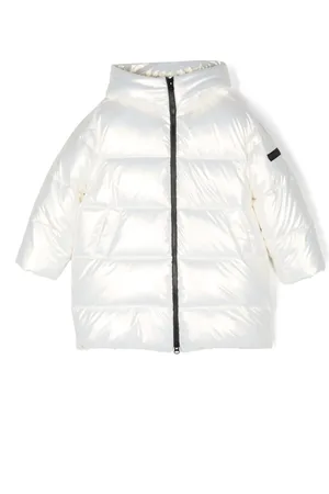 MONNALISA Logo-patch zip-up padded coat