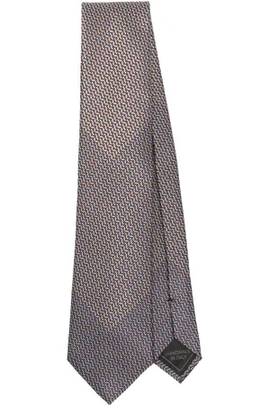 BRIONI Patterned-jacquard tie