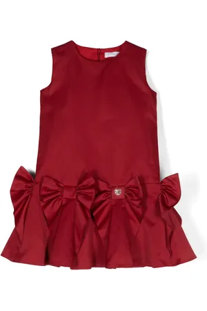 MONNALISA Bow-detail sleeveless dress