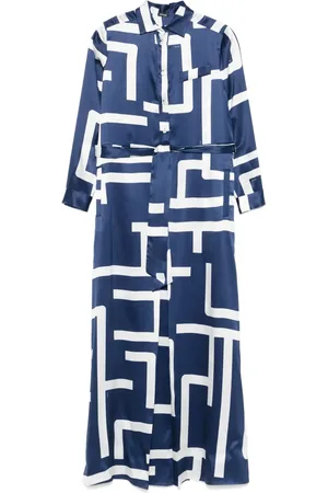 Kiton Geometric-pattern maxi dress