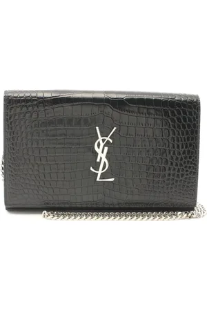 Saint Laurent 2010s crocodile-effect wallet-on-chain