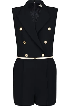 Elisabetta Franchi Logo-plaque playsuit