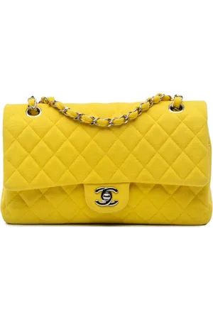 CHANEL 2014 Medium Classic Jersey Double Flap shoulder bag