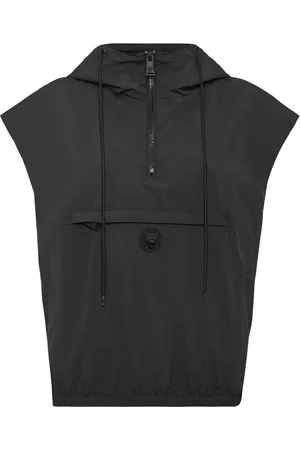 Philipp Plein Hooded half-zip vest