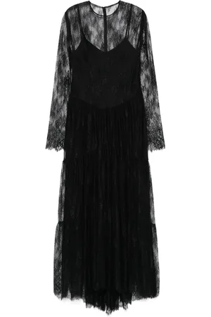 Serafini Chantilly-lace maxi dress