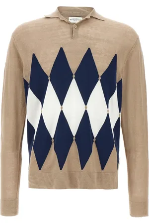 BALLANTYNE Argyle-intarsia polo shirt