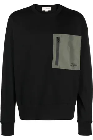Alexander McQueen Contrasting pocket crew neck sweatshirt