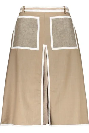 Burberry Contrasting-trim midi skirt