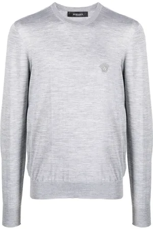 VERSACE Embroidered wool-blend jumper