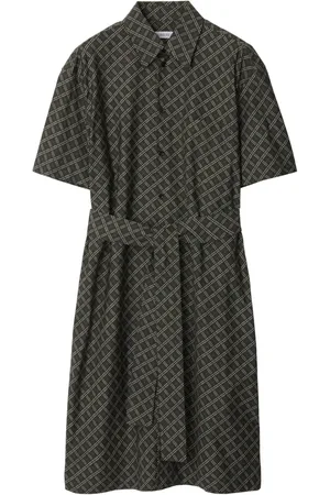 Burberry Check-pattern cotton shirt dress