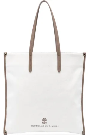 Brunello Cucinelli Logo-embroidered tote bag