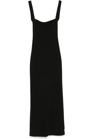 BLANCA Crepe-texture maxi dress