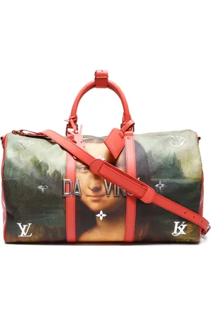 LOUIS VUITTON 2017 x Jeff Koons Mona Lisa Keepall Bandoulière 50 duffle bag