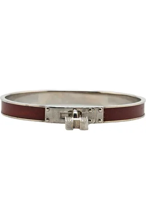 Hermès 2000-2025 Leather Kelly Cadena Lock Bangle Bracelet costume bracelet