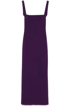 BLANCA Crepe-texture maxi dress