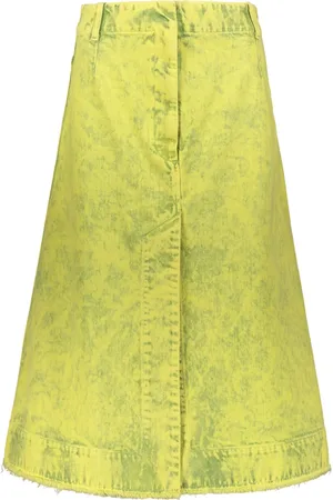 CÉDRIC CHARLIER Denim midi skirt