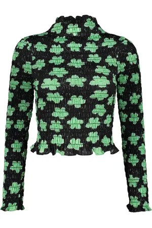 AMY CROOKES Printed long-sleeve top