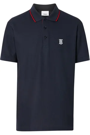 Burberry Icon Stripe Placket Cotton Piqué Polo Shirt
