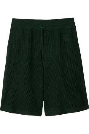 Burberry Embroidered-logo mesh cotton shorts