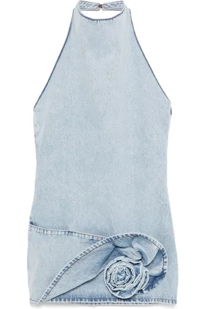 MAGDA BUTRYM Rose-appliqu?? mini dress