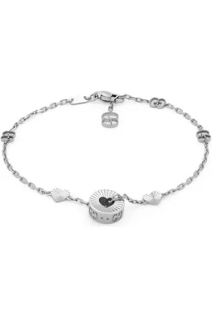 Gucci 18kt white gold Icon charm bracelet