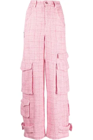 GCDS Ultracargo tweed wide-leg trousers