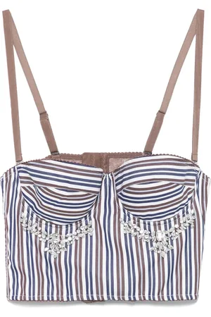 Des Phemmes Striped corset top
