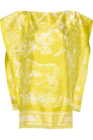 Dior Toile De Jouy-print poncho