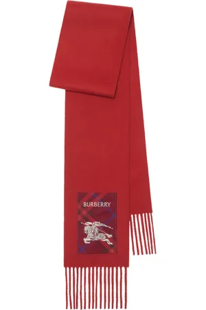 Burberry Check-label cashmere scarf
