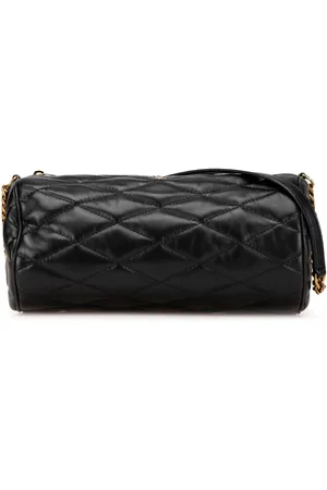 Saint Laurent 2023 Small Quilted Lambskin Sade Tube Bag shoulder bag