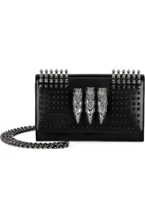 Philipp Plein Stud-embellished leather clutch bag