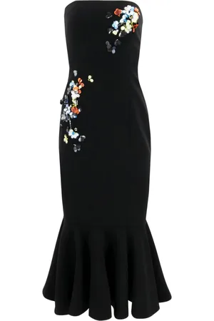 Cinq A Sept Juniper floral-appliqué midi dress
