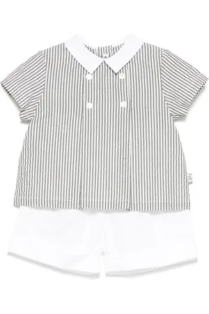Il gufo Seersucker shorts set