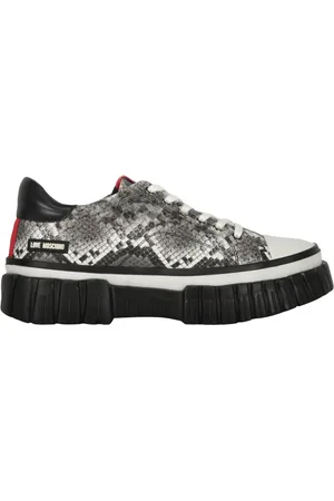 Moschino Snakeskin-print platform sneakers