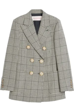 VALENTINO GARAVANI Houndstooth-pattern wool blazer